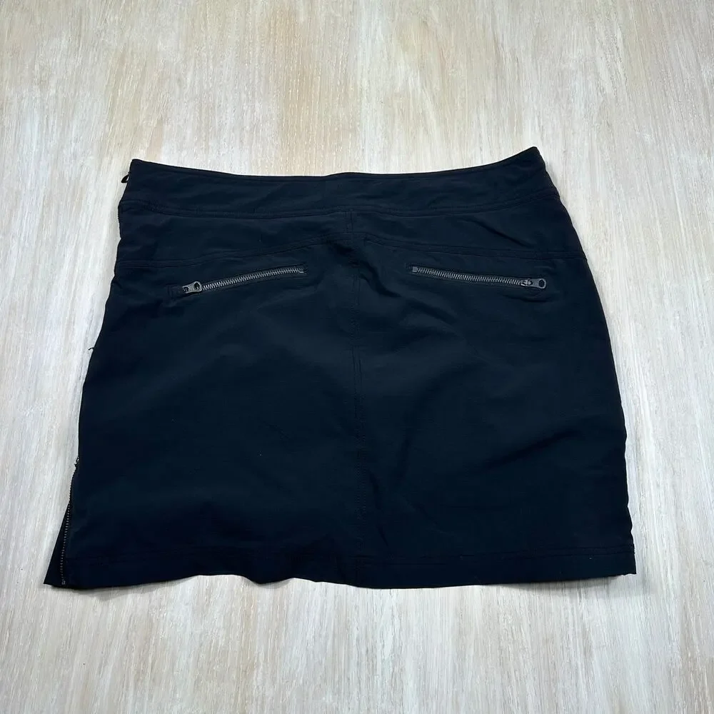 Athleta Black Jenner Athletic Stretch Zipper Detail Golf Tennis Gym Skort 14 - Picture 11 of 13